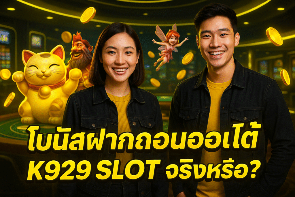 โบนัสฝากถอนออโต้ K929 SLOT จริงหรือ?